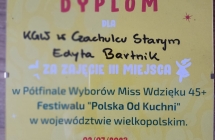 Dyplom za zajęcie trzeciego miejsca  dla Edyty Bartnik 
